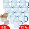 12 Pcs 11OZ Light Blue Rim & Handle Sublimation Mugs With Foam Support Boxes